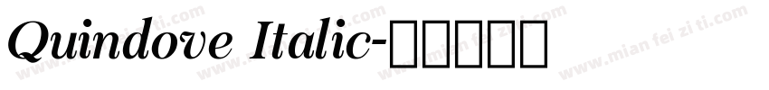 Quindove Italic字体转换